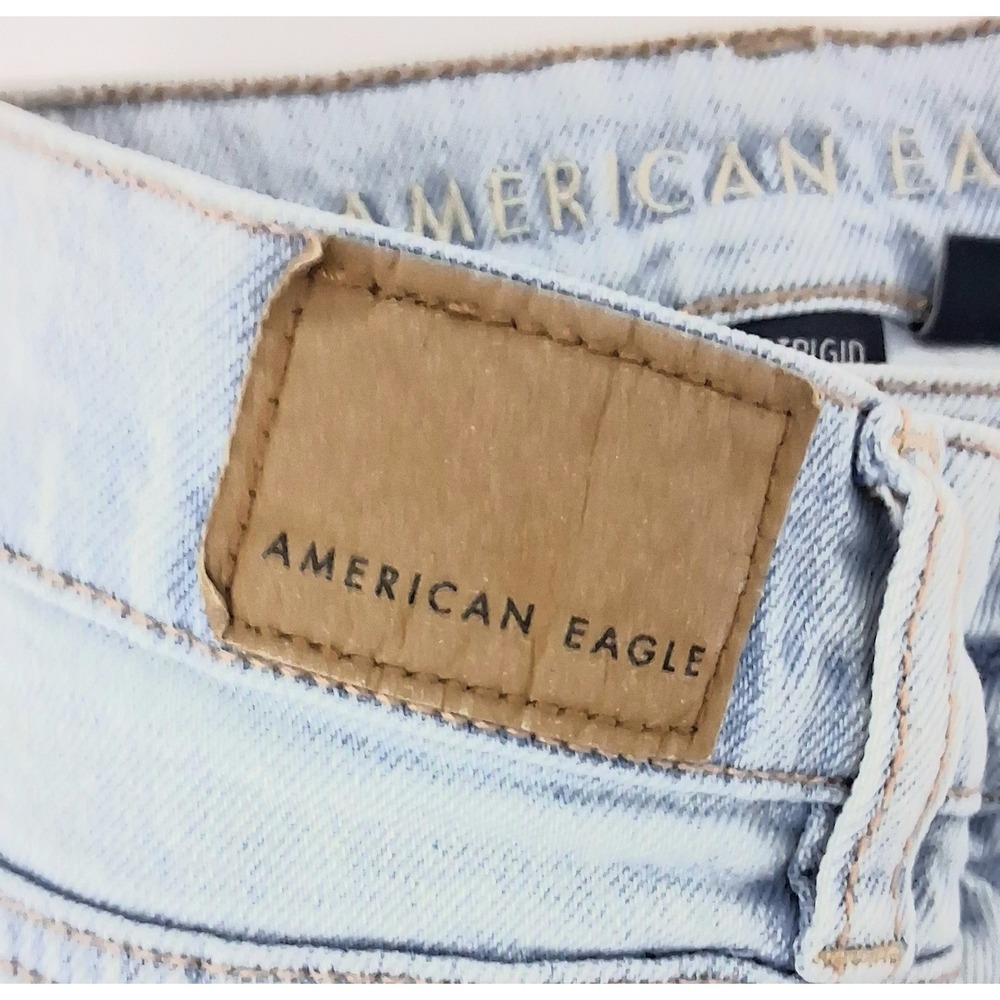 American Eagle Jeans Women's Size 20 Light Wash Highest Rise Baggy Straight - Picture 4 of 14